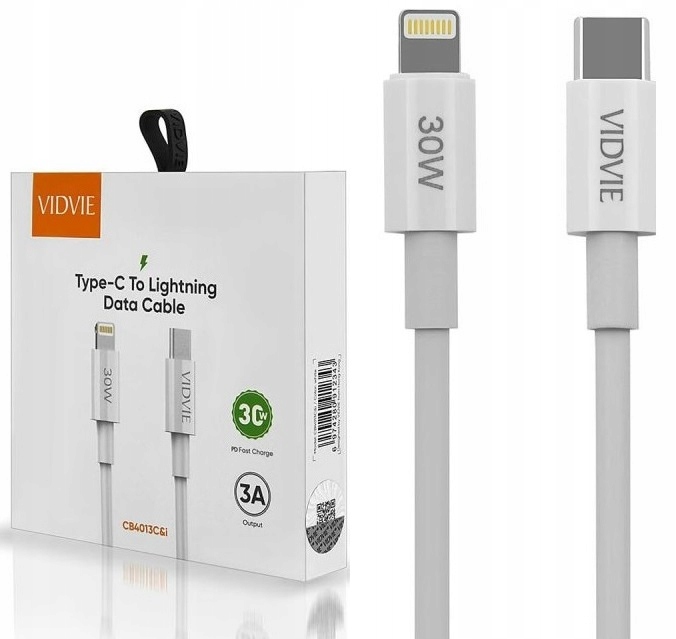 CABLE VIDVIE TIPO C A LIGHTNING  30 W IPHONE (CB4013C&i)